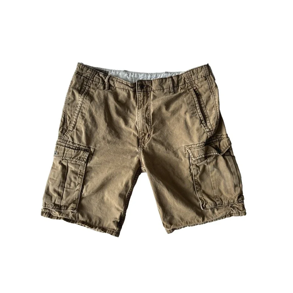 Levis Shorts Mens 36 Brown Baggy Cargo Long Loose Y2K‎ Skater Twill Outdoor